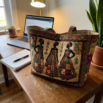 African Queens Silhouette Quilted Classic Tote Bag NCU0NXD1819