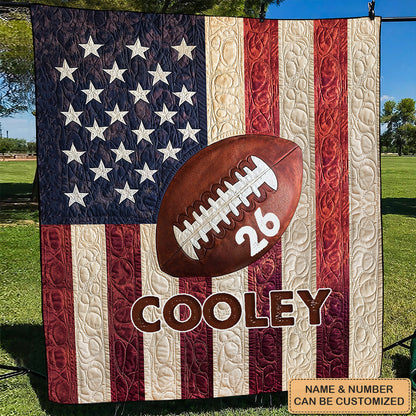 All-Star Gridiron Personalized Quilted Blanket