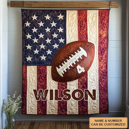 All-Star Gridiron Personalized Quilted Blanket