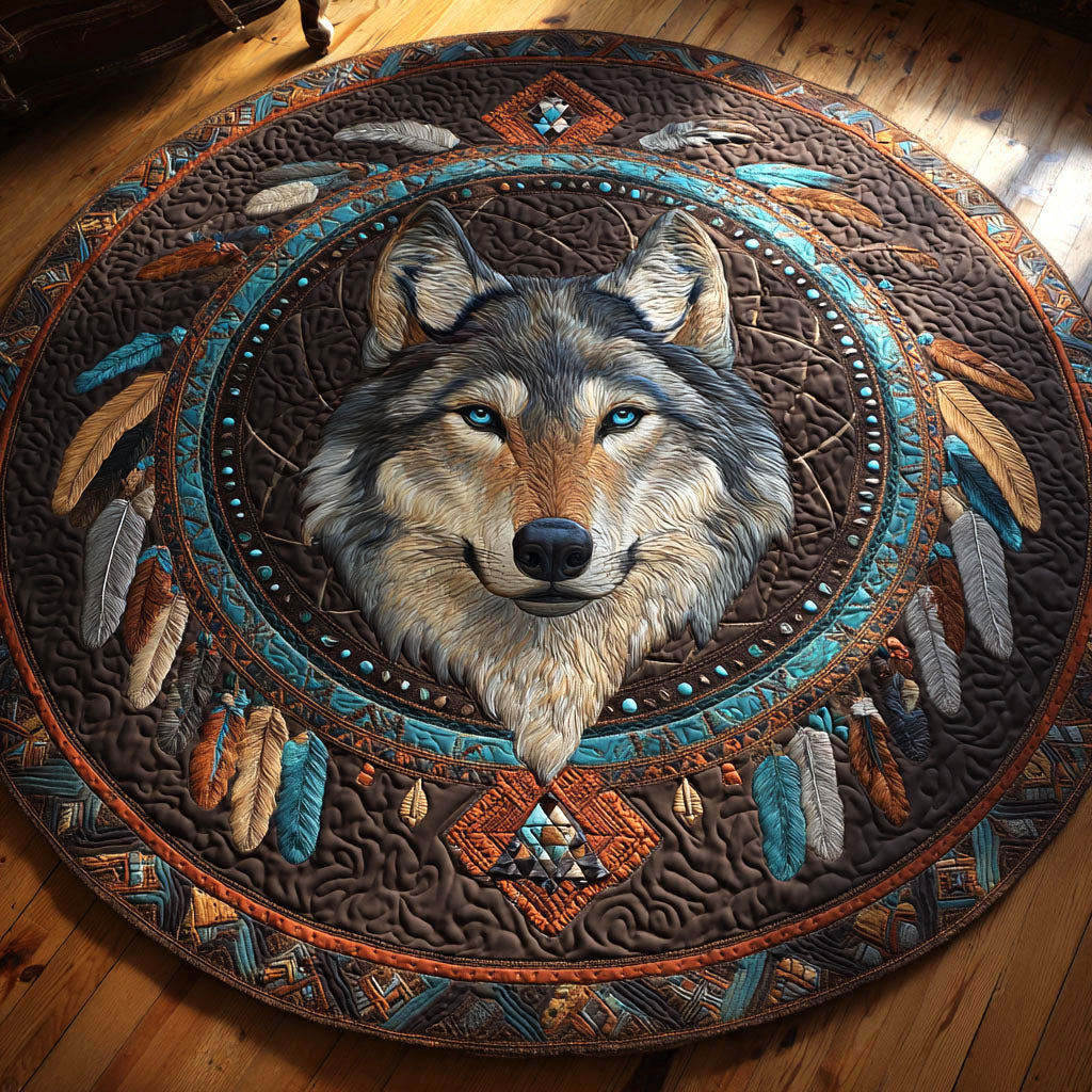 Puppy Breeze Quilted Round Mat NCU0DV1214