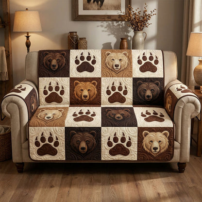 Alpine Bear Quilted Sofa Cover NCU0NTD1625