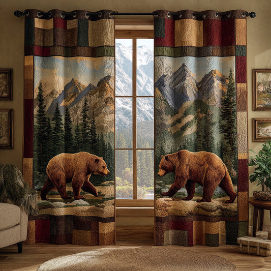 Alpine Bear Spirit Quilted Curtains NCU0HNH769