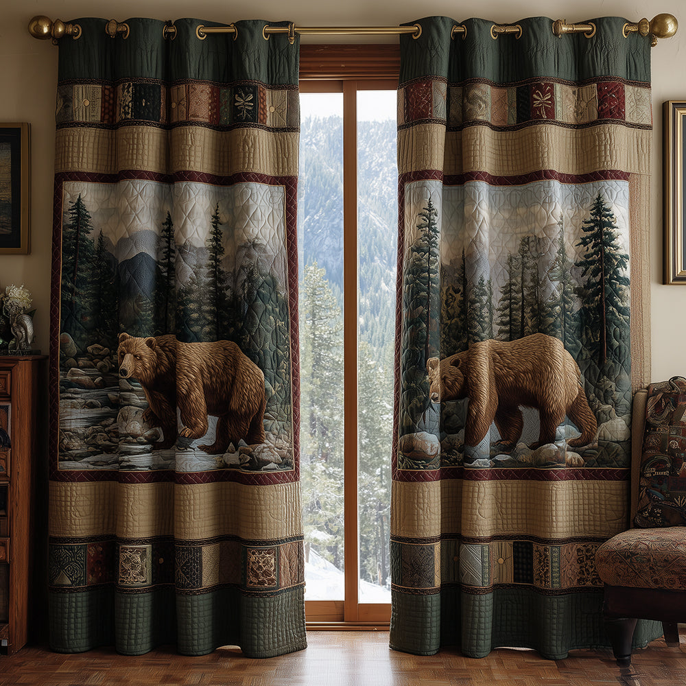 Alpine Bearview Quilted Curtains NCU0TH3826