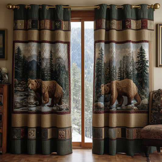 Alpine Bearview Quilted Curtains NCU0TH3826