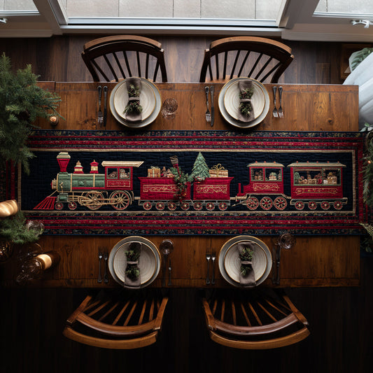 Alpine Express Train Quilted Table Runner NCU0HNH411