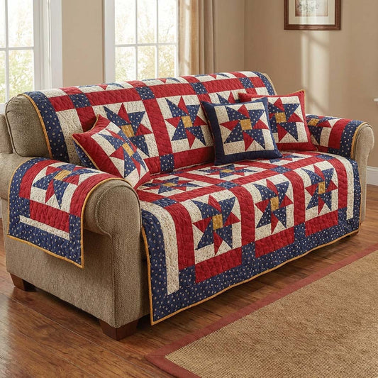 Alpine Heritage Quilted Sofa Cover NCU0HNH944