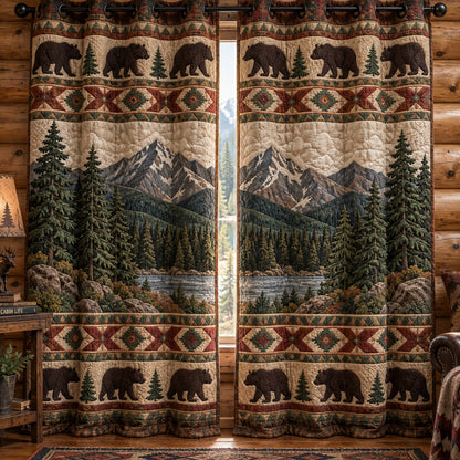 Alpine Lake Ridge Quilted Curtains NCU0PVL1129