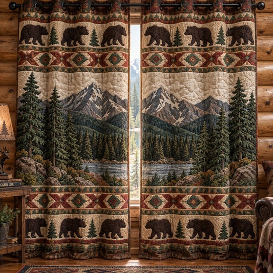 Alpine Lake Ridge Quilted Curtains NCU0PVL1129