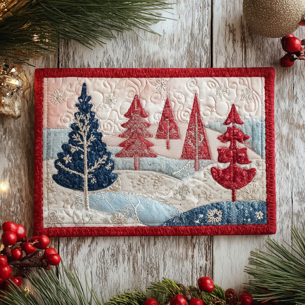 Alpine Magic Quilted Fabric Postcard NCU0PTT2282