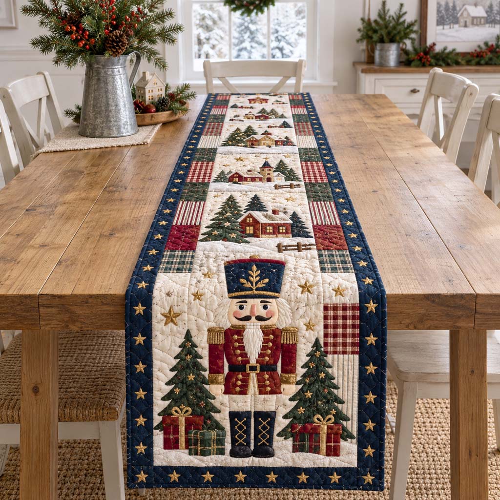 Alpine Nutcracker Quilted Table Runner NCU0HNH1296