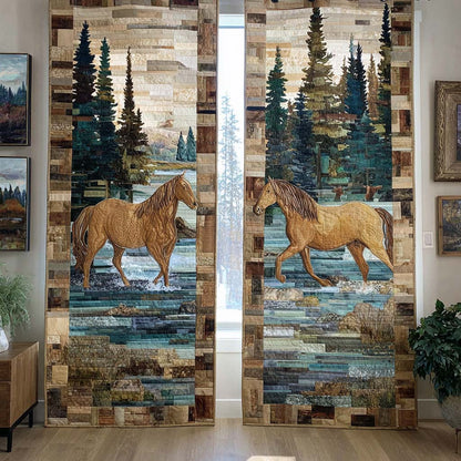 Alpine Stream Run Quilted Curtains NCU0NXD1351