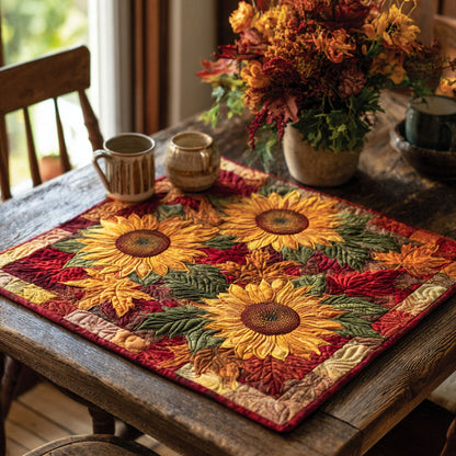 Amber Bloom Quilted Table Topper NCU0NTV280