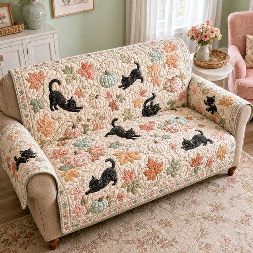 Amber Cat Quilted Sofa Cover NCU0NTD2132