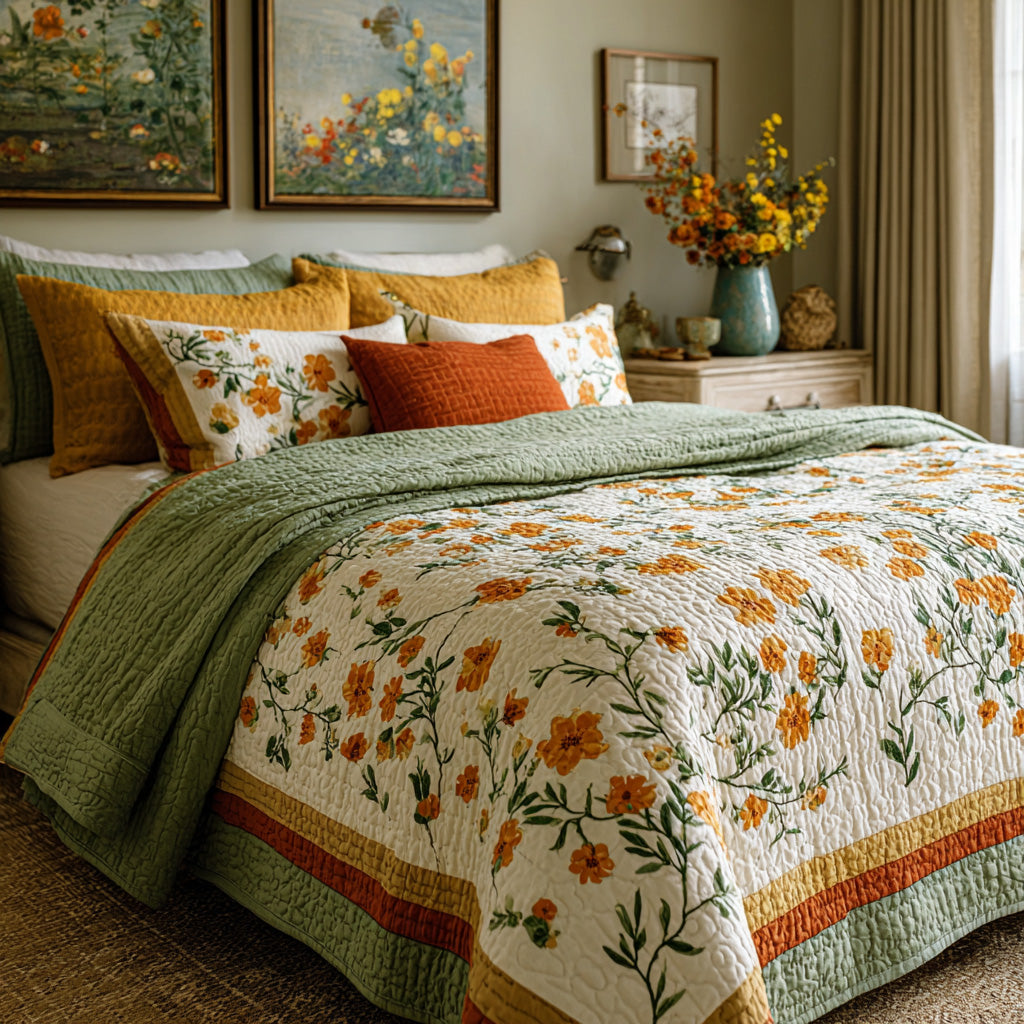 Amber Garden Trail Quilted Blanket NCU0LDH686
