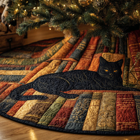 Amber Glow Christmas Quilted Tree Skirt NCU0NTV392