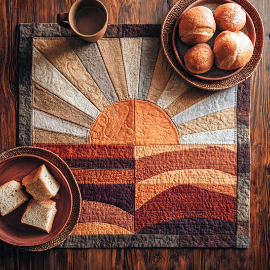 Amber Glow Valley Quilted Table Topper NCU0NXD080