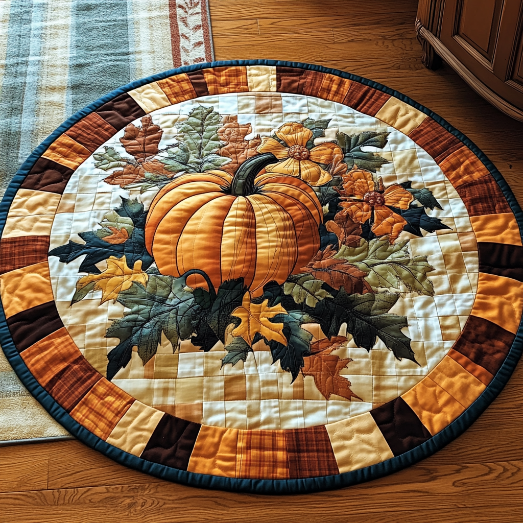 Amber Harvest Quilted Round Mat NCU0TL1377