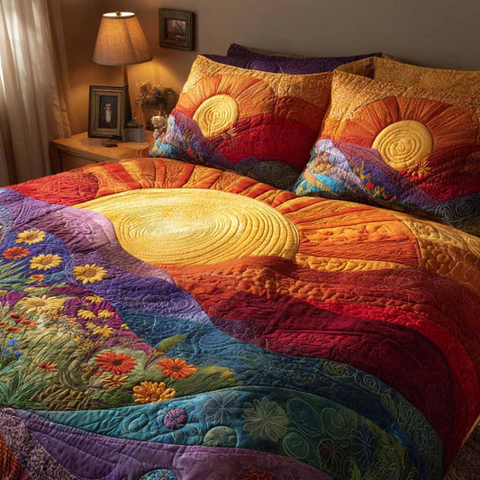Amber Horizon 3-Piece Quilted Bedding Set NCU0NXD1718