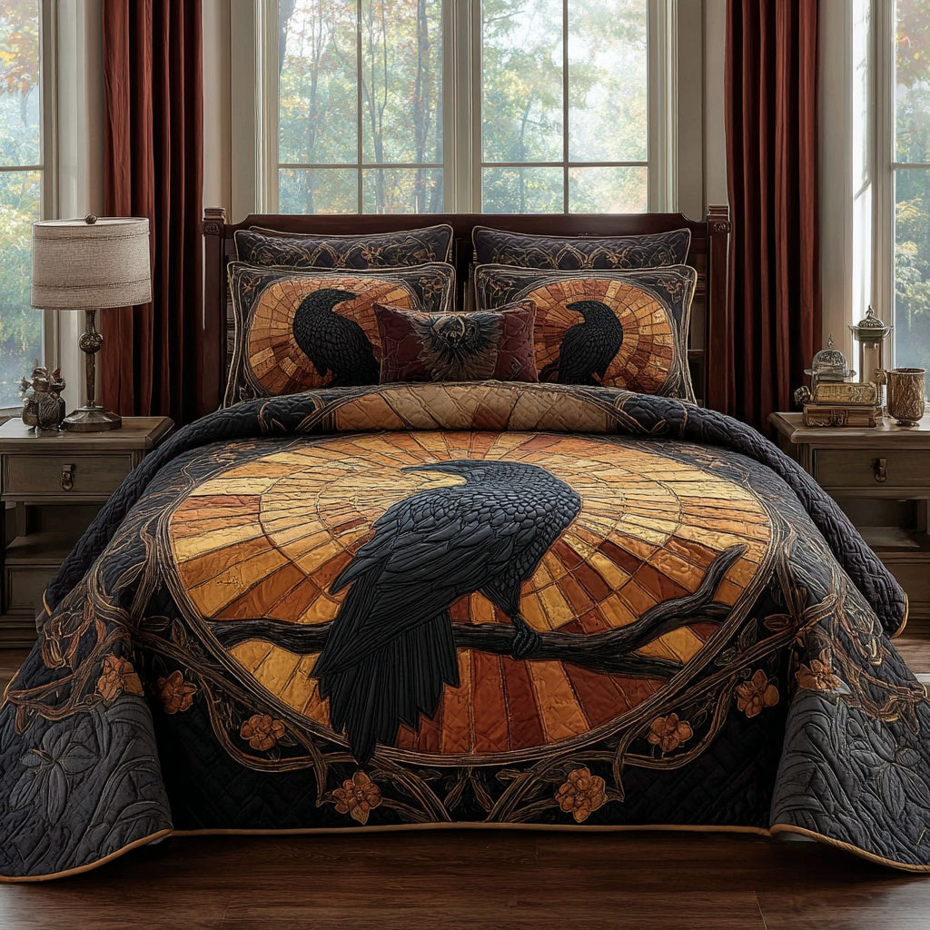 Amber Raven 3-Piece Quilted Bedding Set NCU0PVL883