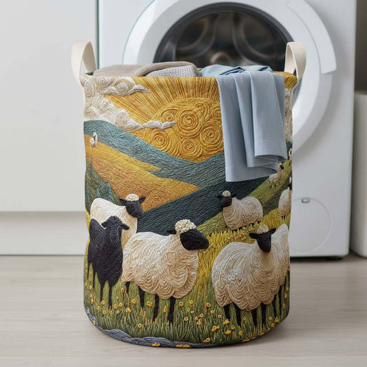 Amber Sheep Quilted Laundry Basket NCU0HNH915