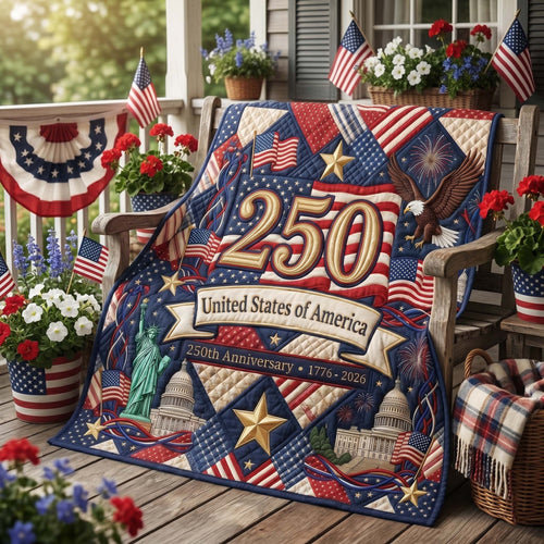 America 250 Anthem Quilted Blanket NCU0HNH1048