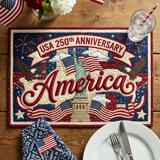 America Feast Quilted Placemat NCU0TV1896