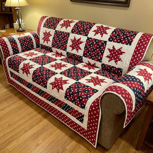 American Muse Quilted Sofa Cover NCU0HNH946