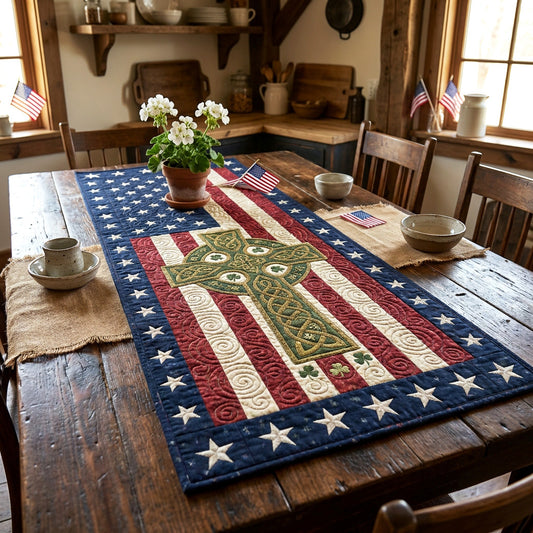 Americana Blessing Quilted Table Runner NCU0NTV1100