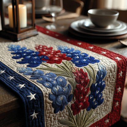 Americana Bluebonnet Pride Quilted Table Runner NCU0LDH090