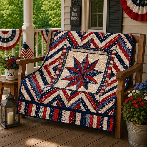 Americana Compass Quilted Blanket NCU0DQQ0905