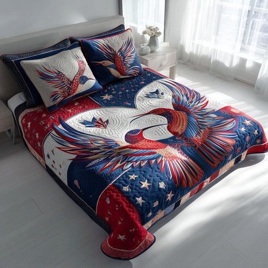 Americana Haven 3-Piece Quilted Bedding Set NCU0NTD1655
