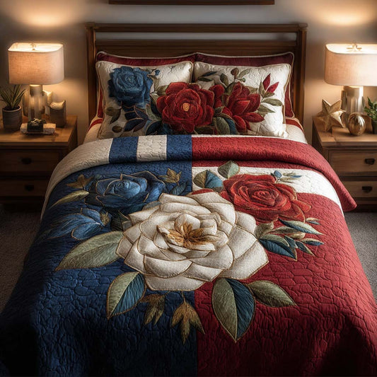 Americana Meadow 3-Piece Quilted Bedding Set NCU0DQQ0330