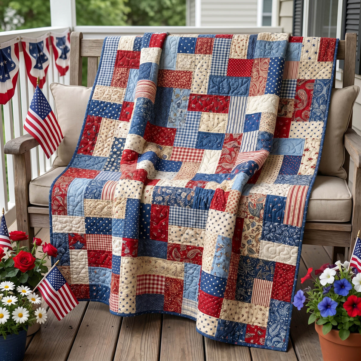 Americana Spirit Quilted Blanket NCU0NTD1968