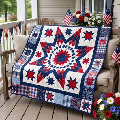 Americana Star Quilted Blanket NCU0NTD1961