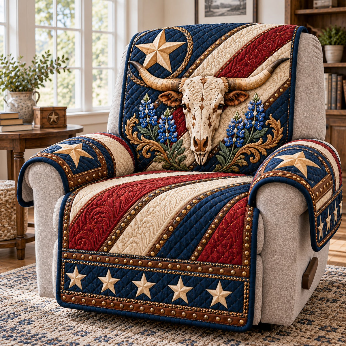 Americana Star Quilted Sofa Cover NCU0NTD2462