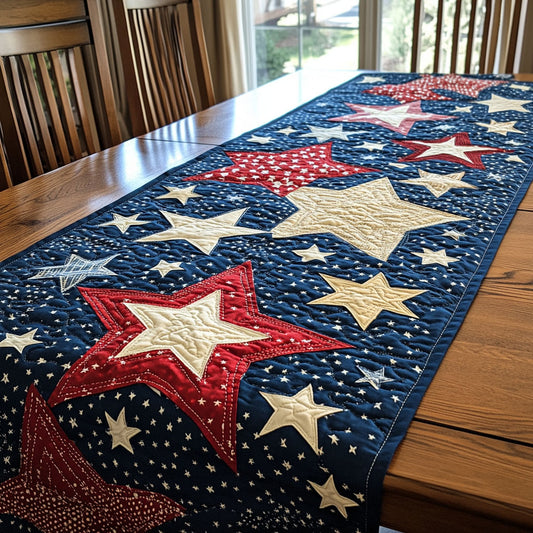 Americana Stars Quilted Table Runner NCU0DDK2544