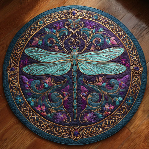 Amethyst Glow Quilted Round Mat NCU0NTV549