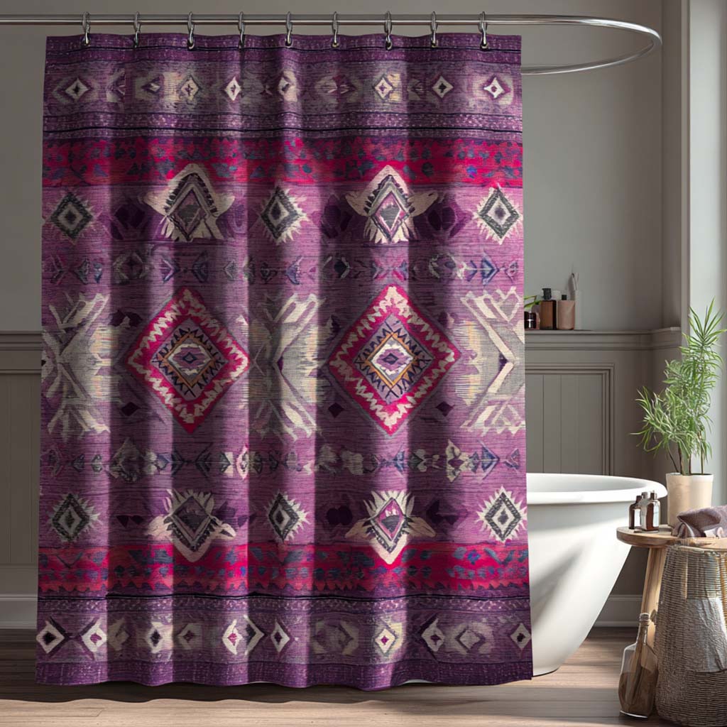 Amethyst Nomad Glow Shower Curtain NCU0NXD1394