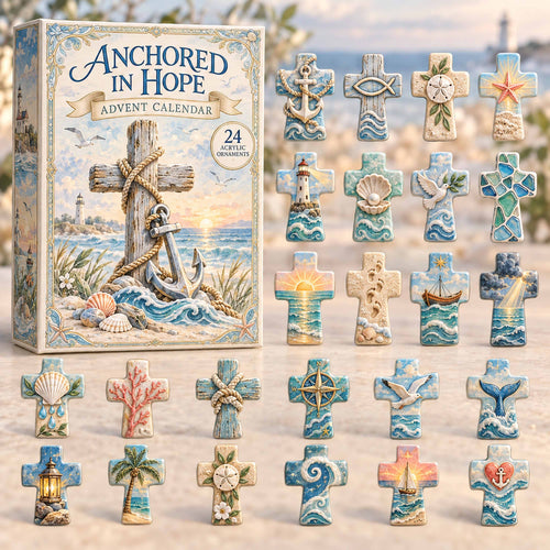 CHRISTMAS KICKOFF 40% OFF - Anchored In Hope Advent Calendar 2026 - 24-Day Festive Countdown, Acrylic Charms Blind Box - Gift For Family NCU0NTD2209