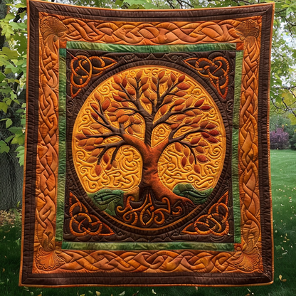 Ancient Celtic Tree Quilted Blanket NCU0TH448