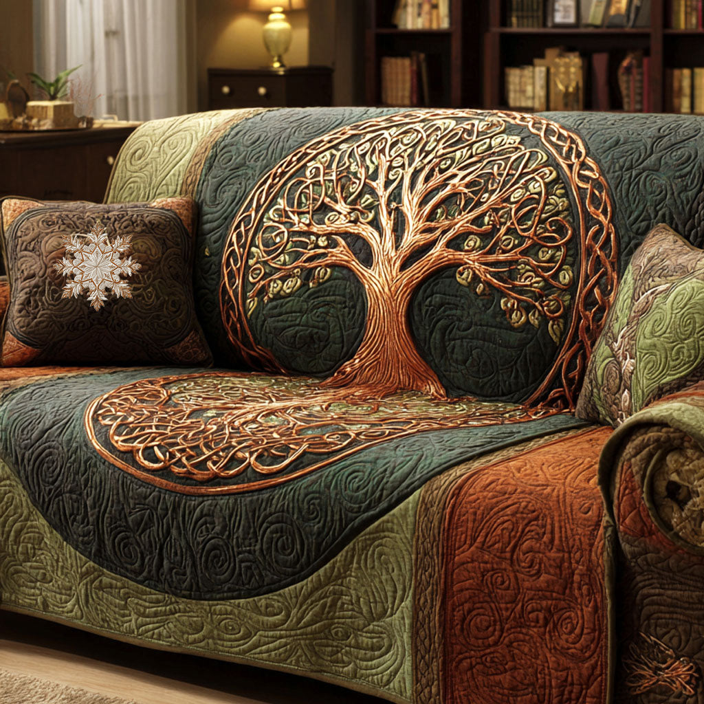 Cottage Blooms Quilted Sofa Cover NCU0DQQ0463