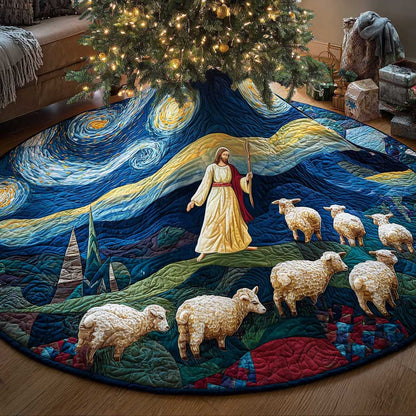 Ancient Divinity Christmas Quilted Tree Skirt NCU0HTT114