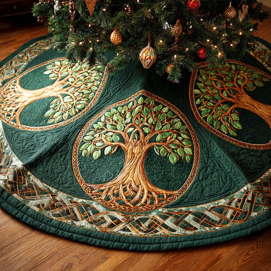 Ancient Life Roots Christmas Quilted Tree Skirt NCU0NTD1022