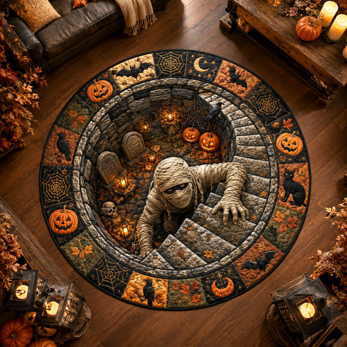 Ancient Tomb Quilted Round Mat NCU0NTV1171