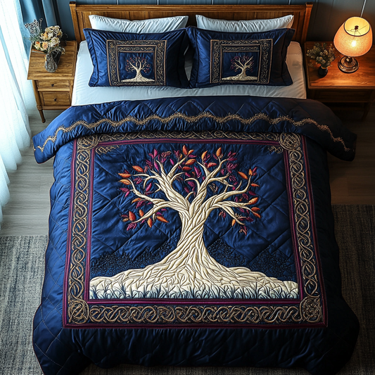 Ancient Wisdom 3-Piece Quilted Bedding Set NCU0DDK164