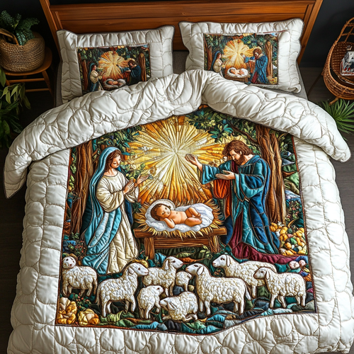 Angelic Arrival Quilted Bedding Set NCU0DV007