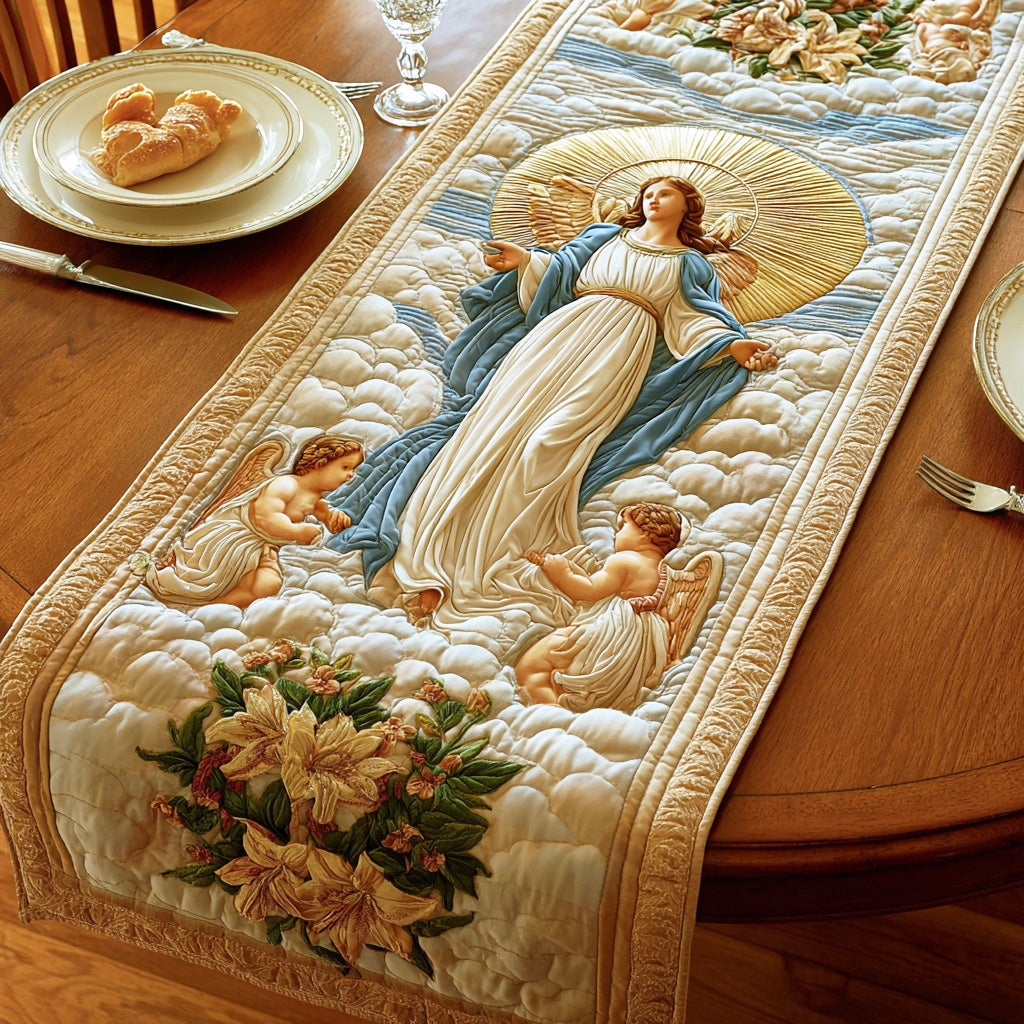 Angelic Harmon Quilted Table Runner NCU0NTD763 – Quiltnest