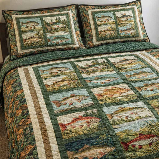 Angler Dream 3-Piece Quilted Bedding Set NCU0NXD1691