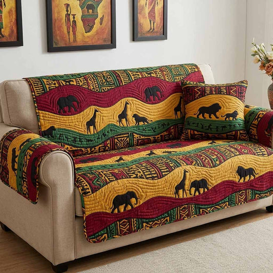 Animal Stripe Quilted Sofa Cover NCU0NXD1837