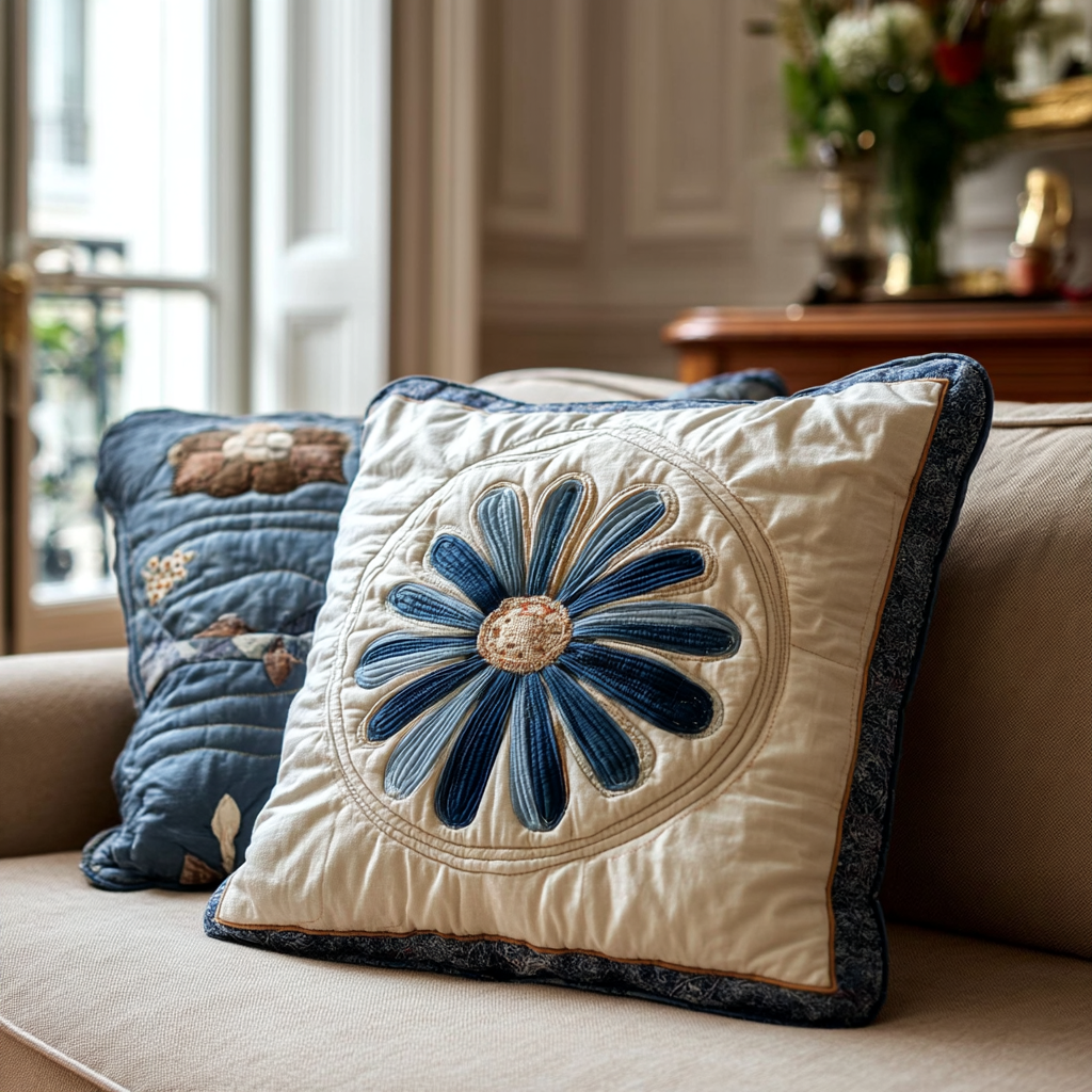 Antique Bloom Quilted Pillow Case NCU0PTT1478